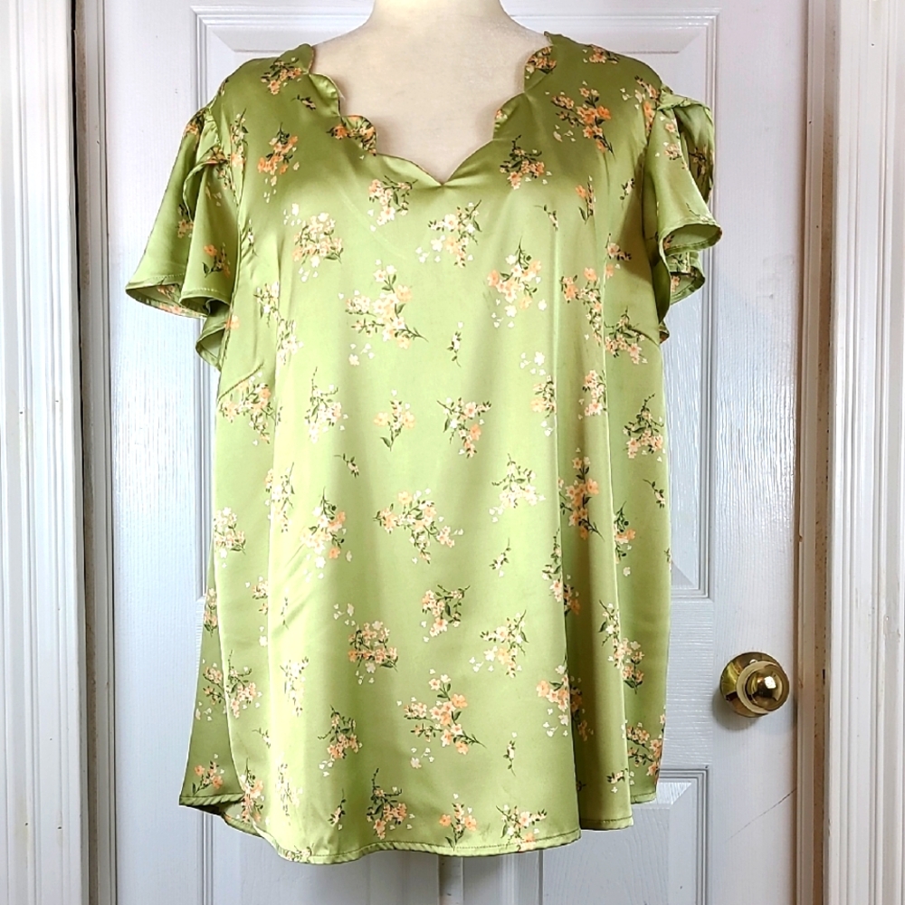 Perch Satin Floral Blouse